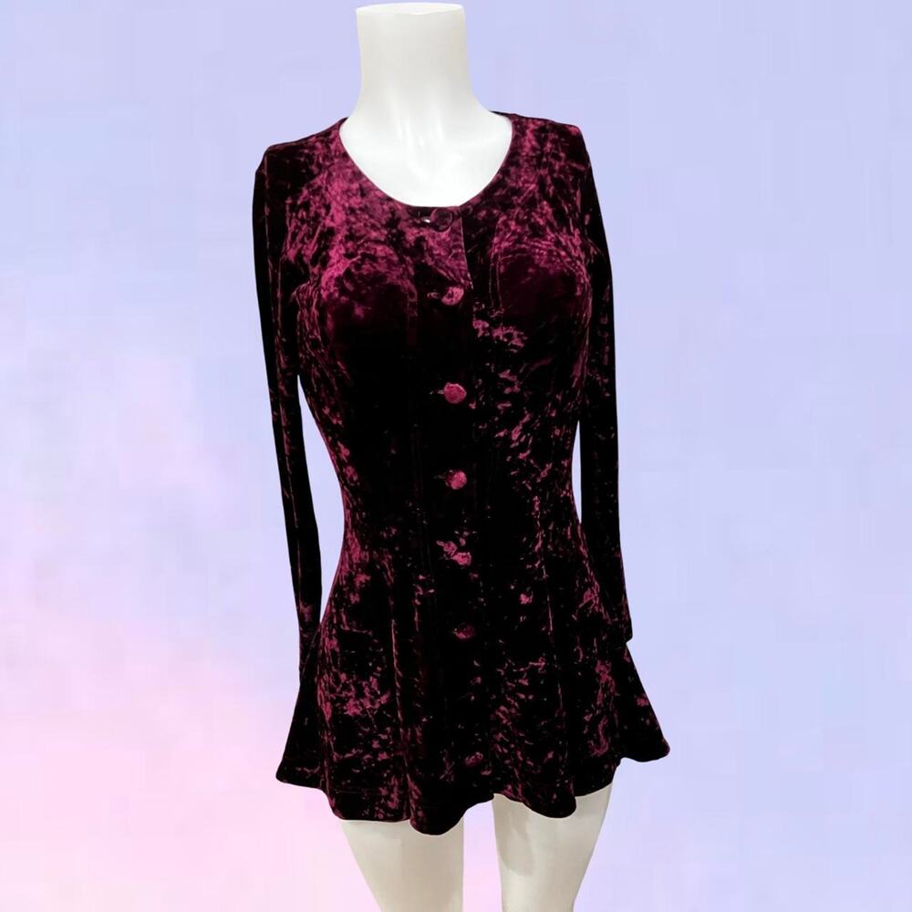Vintage 90s y2k velvet betsey johsnon mini dress